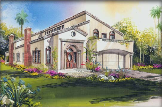 california new home construction rendering