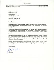 home remodeling testimonial
