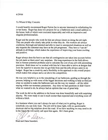 Home Remodeling Testimonial