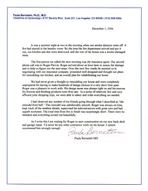 home repair testimonial