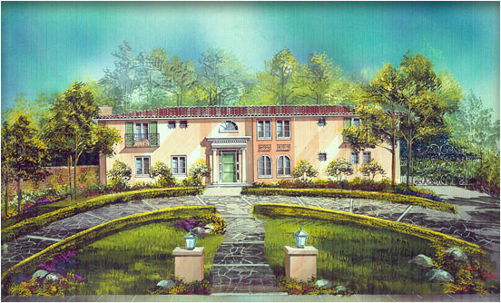 Italian Renaissance Home Remodel, Design Rendering